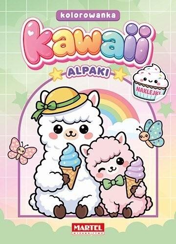 KSIĄŻECZKA KAWAII ALPAKI Z NAKLEJKAMI