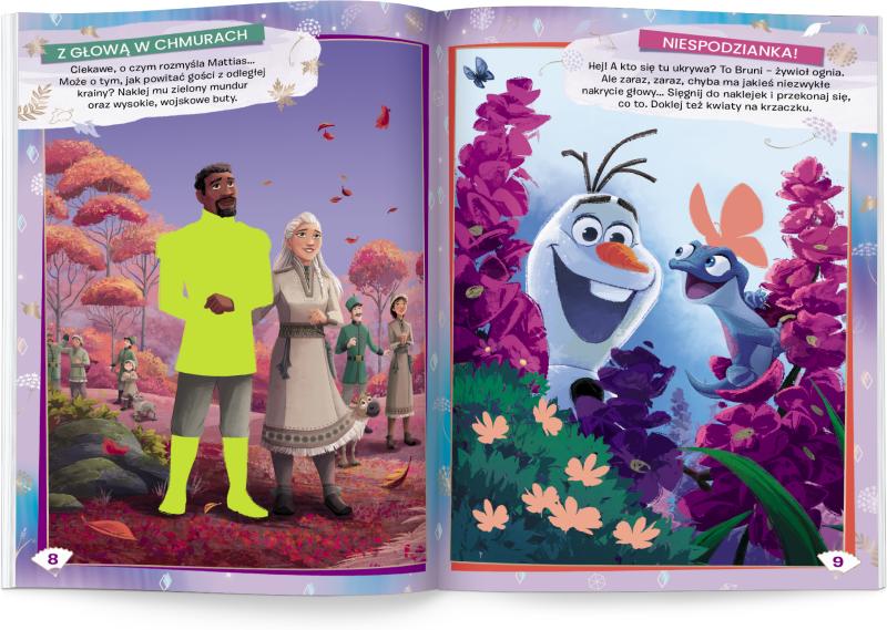 KSIĄŻECZKA DISNEY KRAINA LODU. BROKATOWE UBIERANKI