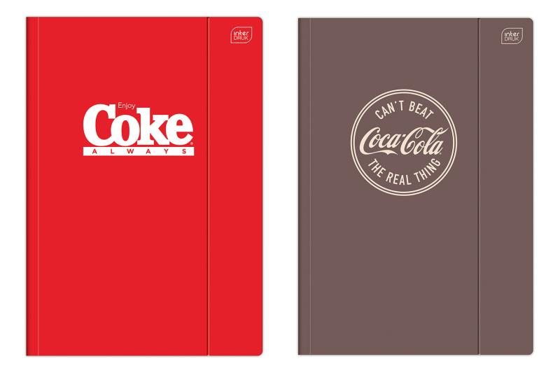 TECZKA A4 Z GUMKĄ HYBRID COCA COLA