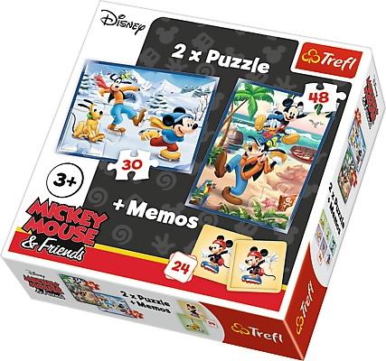 PUZZLE 2W1+MEMOS FRAJDA Z PRZYJACIÓŁMI MICKEY