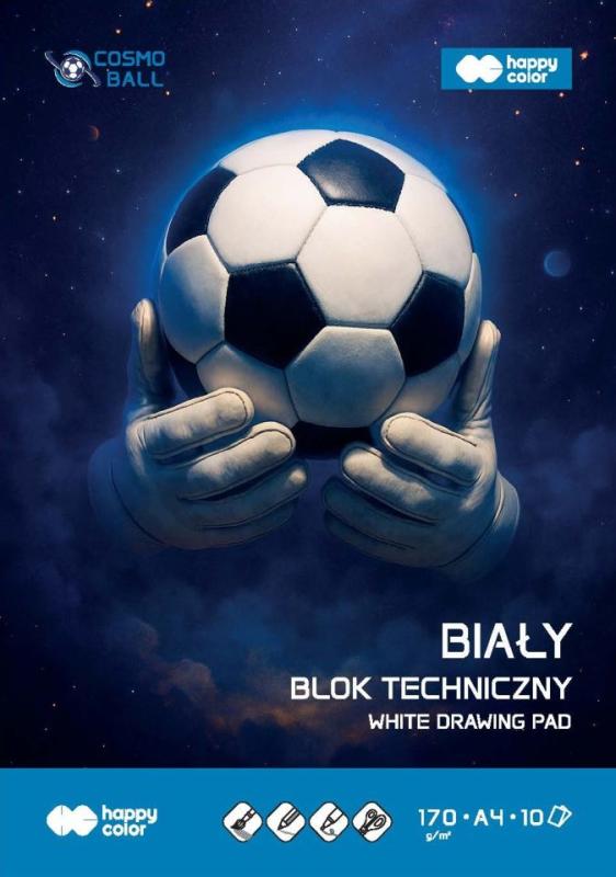 BLOK TECHNICZNY BIAŁY A4/10 COSMO BALL 170G GDD