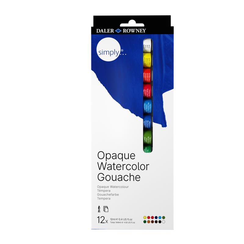 GWASZE SIMPLY GOUACHE 12X12ML