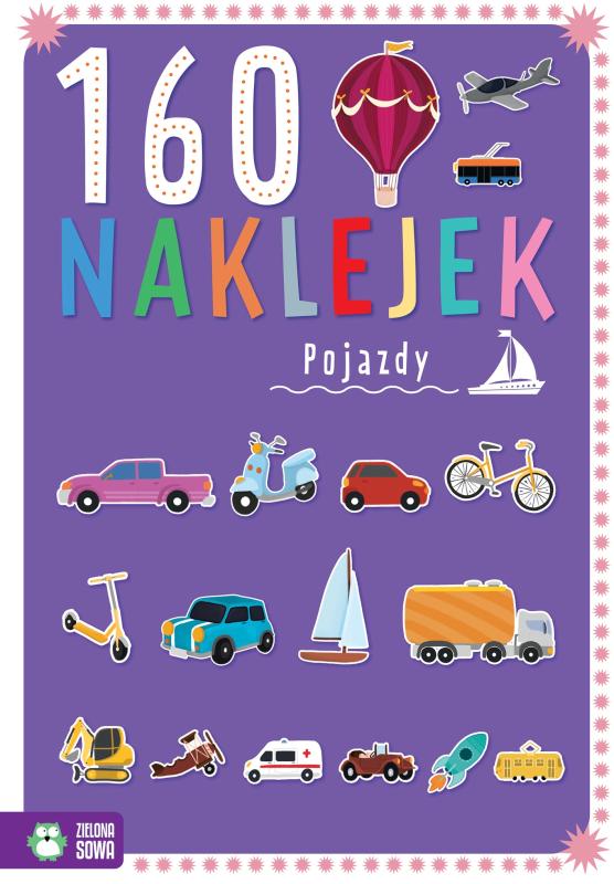 KSIĄŻECZKA 160 NAKLEJEK W1. POJAZDY