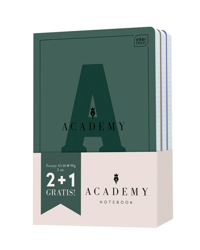ZESTAW ZESZYTÓW A5/60# ACADEMY A3 DEEP