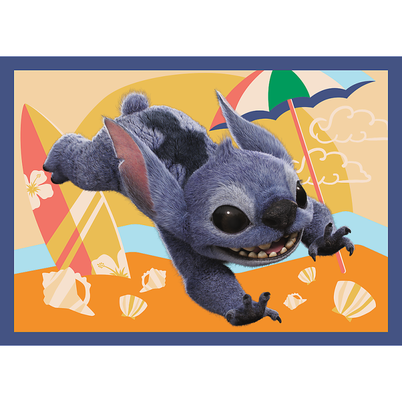 PUZZLE 4W1 TREFL WAKACJE NA HAWAJACH STITCH
