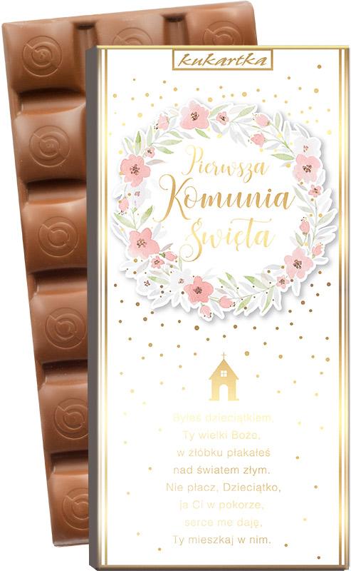 CZEKOLADY 100G KUKARTKA KOMUNIA