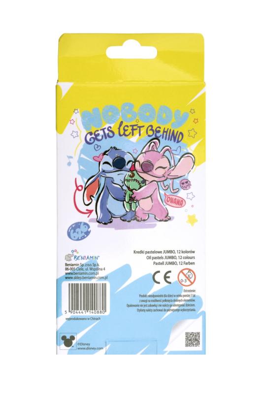 KREDKI 12 BENIAMIN PASTELOWE JUMBO STITCH