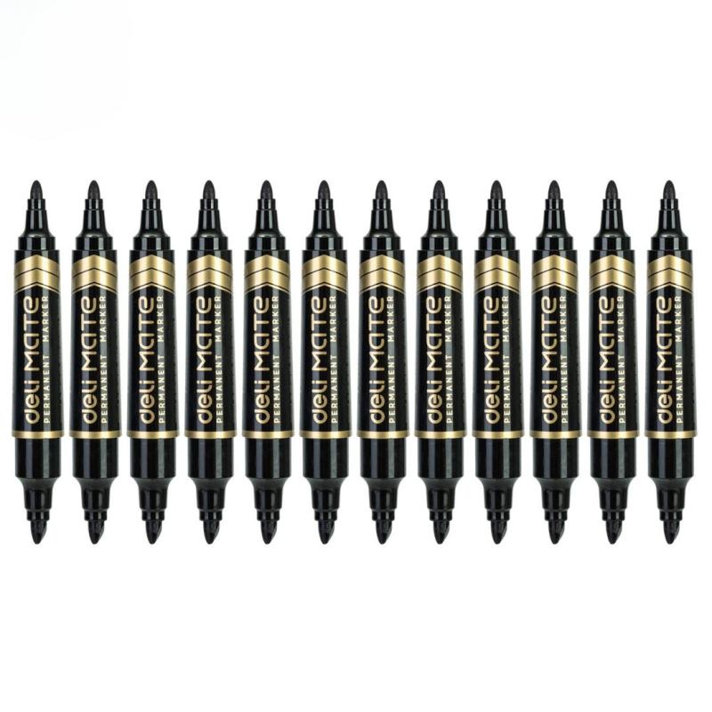 MARKER PERMANENTNY DWUSTRONNY 1-6MM & 1,5MM CZARNY DELI A10