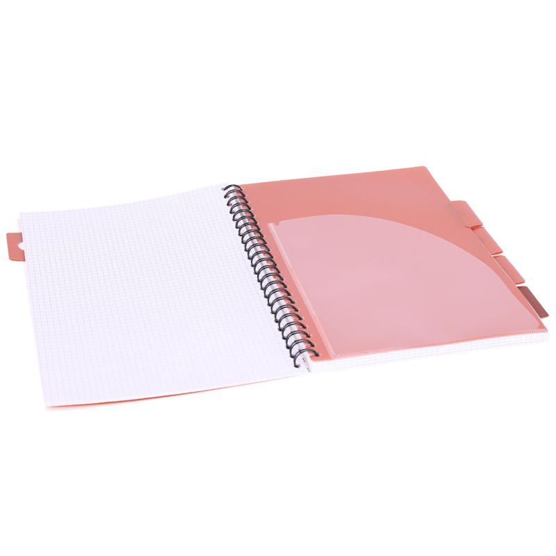 KOŁOZESZYT A4/100# FLORAL BEŻOWY 80G STRIGO