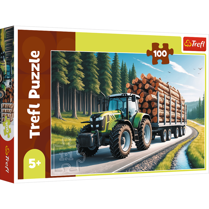 PUZZLE 100 TREFL CIĄGNIK LEŚNY