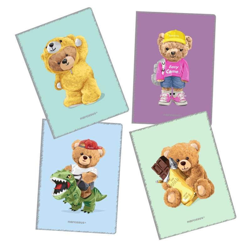 ZESZYT A4/32 = KOLOROWA PP TEDDIES 80G NARCISSUS