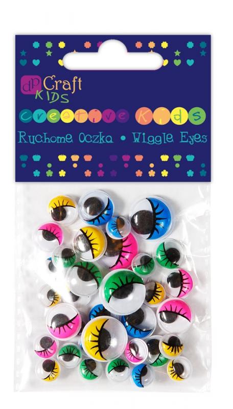 OCZY RUCHOME Z RZĘSAMI MIX-KOLOROWE,36SZ