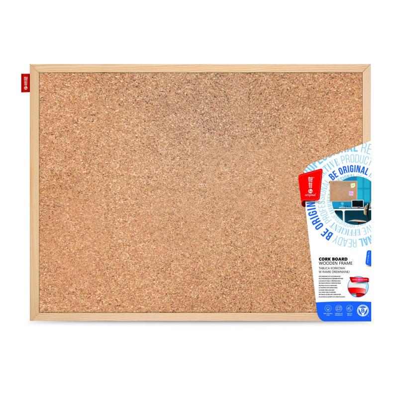 TABLICA KORKOWA 180/120 RAMA DREWNIANA AMEX