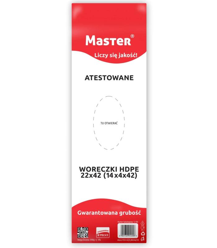 WORECZKI ŚNIADANIOWE HDPE 14/4X42CM ATESTOWANE MASTER 22/42