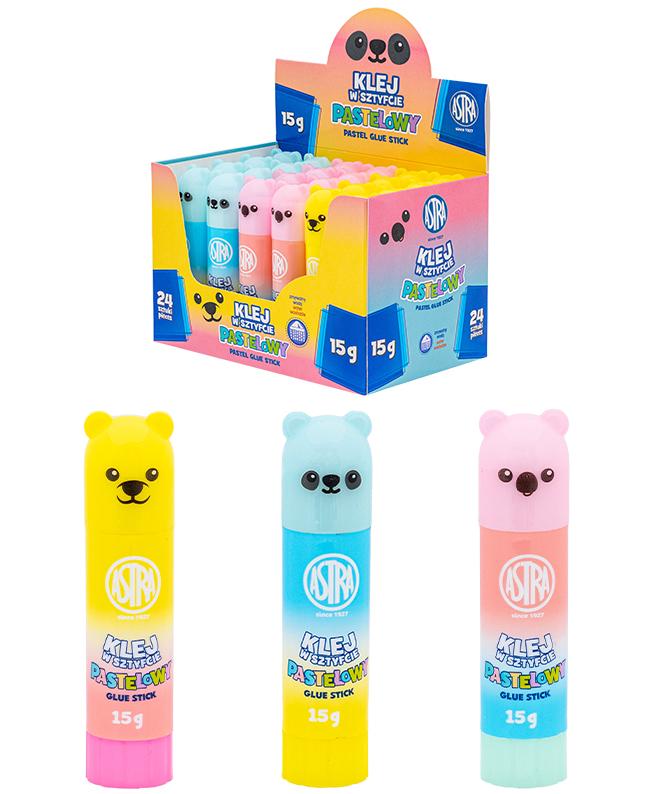 KLEJ W SZTYFCIE 15G ZWIERZĄTKA PVA ASTRA PASTEL LINE