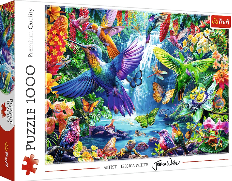 PUZZLE 1000 TREFL KOLIBRY W TROPIKACH