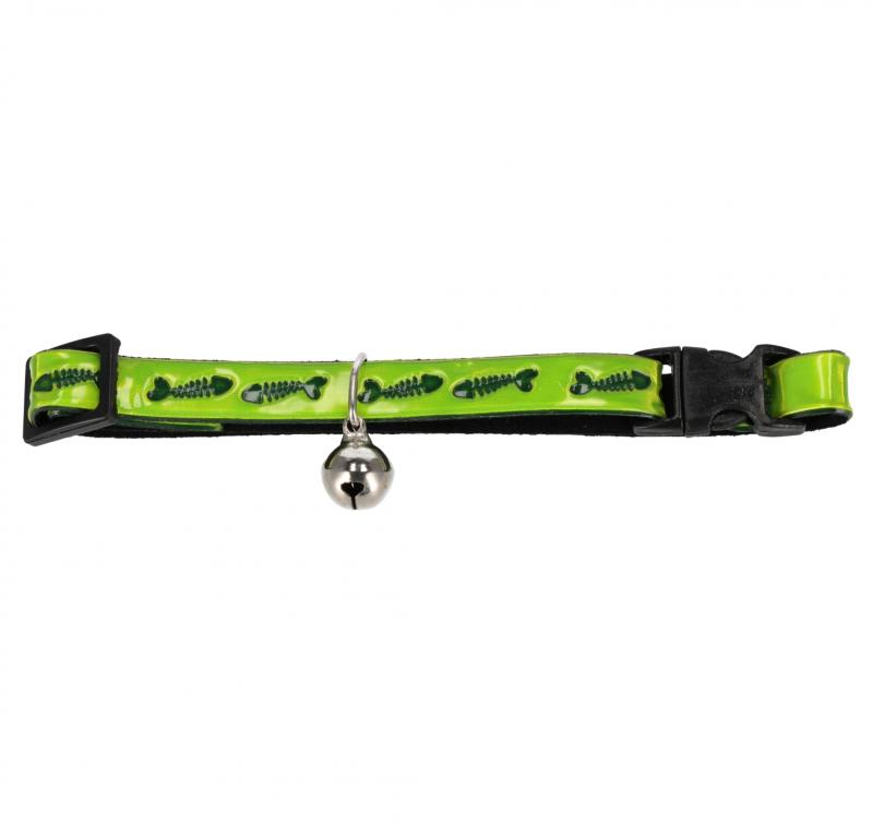 OBROŻA DLA KOTA ODBLASKOWA DZWONEK 1CM 19,5-31 TRIK48