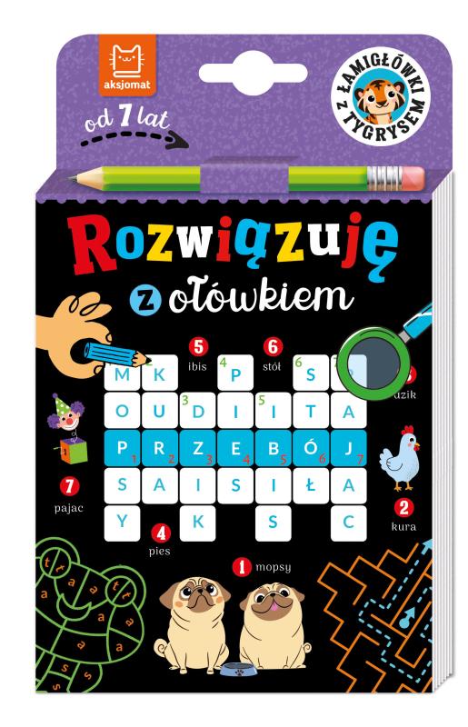 KSIĄŻECZKA ROZWIĄZUJĘ Z OŁÓWKIEM ŁAMIGŁÓWKI Z TYGRYSEM OD 7 LAT