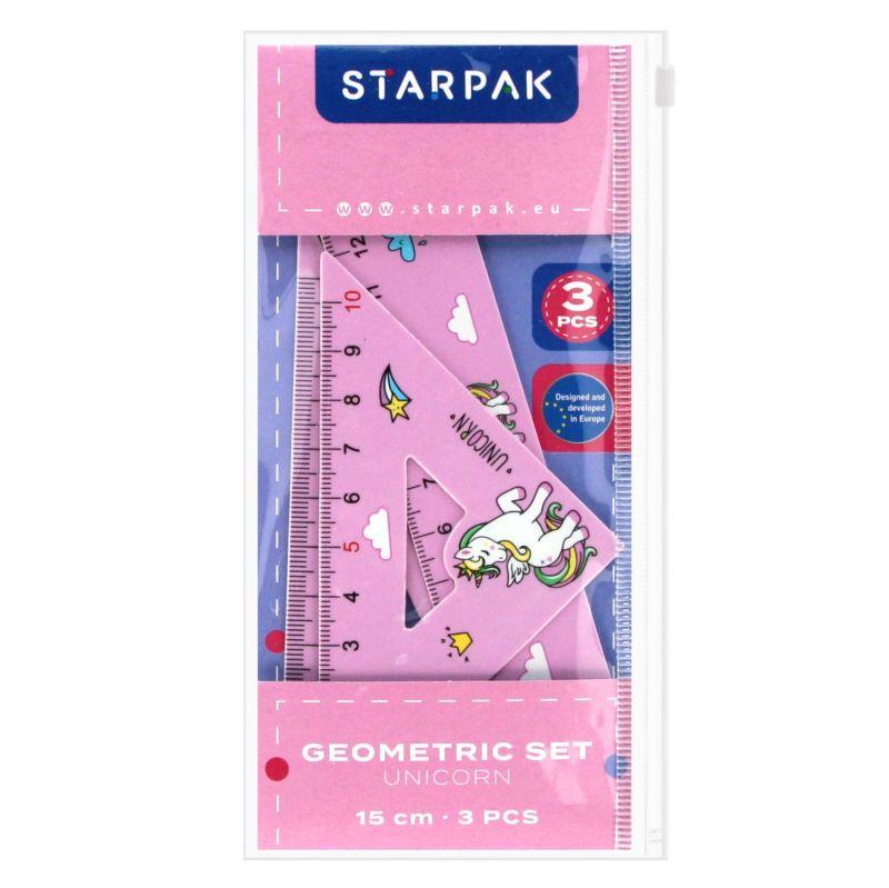 ZEST SZKOL GEOM 3EL 15CM UNICORN STK PB 24 288