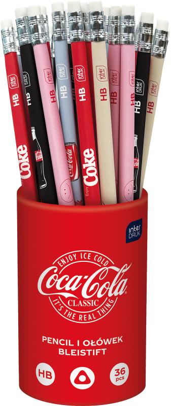 OŁÓWEK Z GUMKĄ COCA COLA MIX 2 A/36