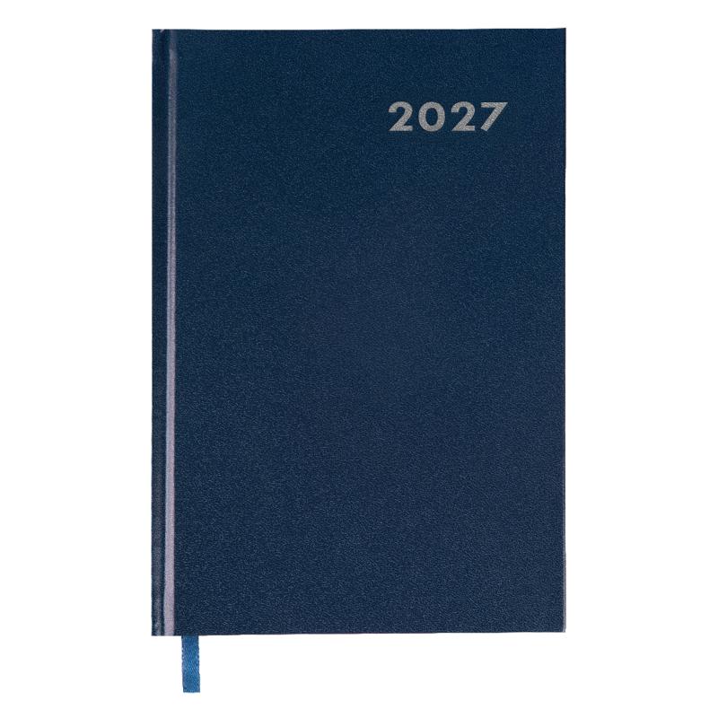 KALENDARZ KSIĄŻKOWY A5 DZIENNY NIEBIESKI 2027