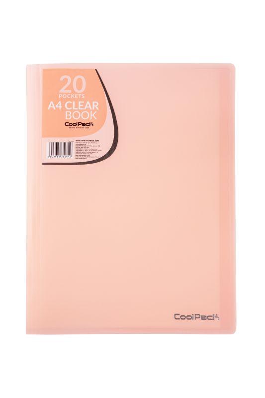 TECZKA CLEAR BOOK 20 KOSZULEK CP - BRZOSKWINIOWA PASTEL