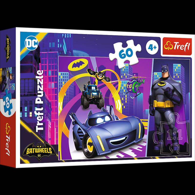 PUZZLE 60 TREFL BATMAN I JEGO POJAZD