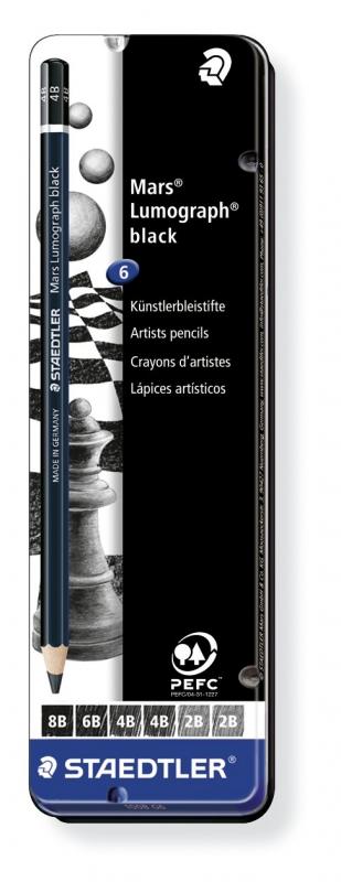 OŁÓWEK ST LUMOGRAPH BLACK A'6 (2B,4B,6B,8B)