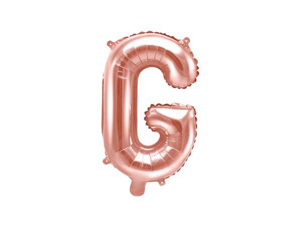 BALON FOLIOWY METAL.LITERA G RÓŻOWEGO ZŁOTA 35CM