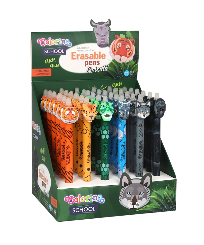 DŁUGOPIS PATIO WYMAZYWALNY AUTOMATYCZNY ANIMALS A36 COLORINO