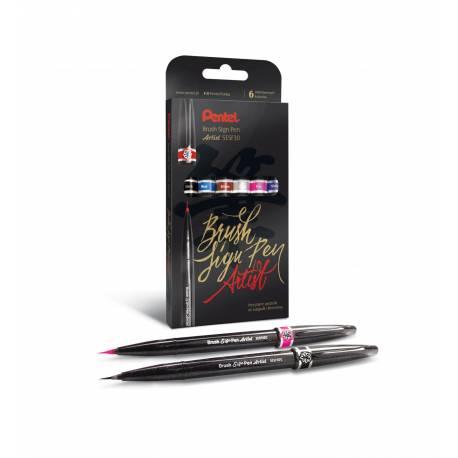 PISAK PĘDZELKOWY BRUSH SIGNT PEN ARTIST KOMPLET 4 SZTUKi