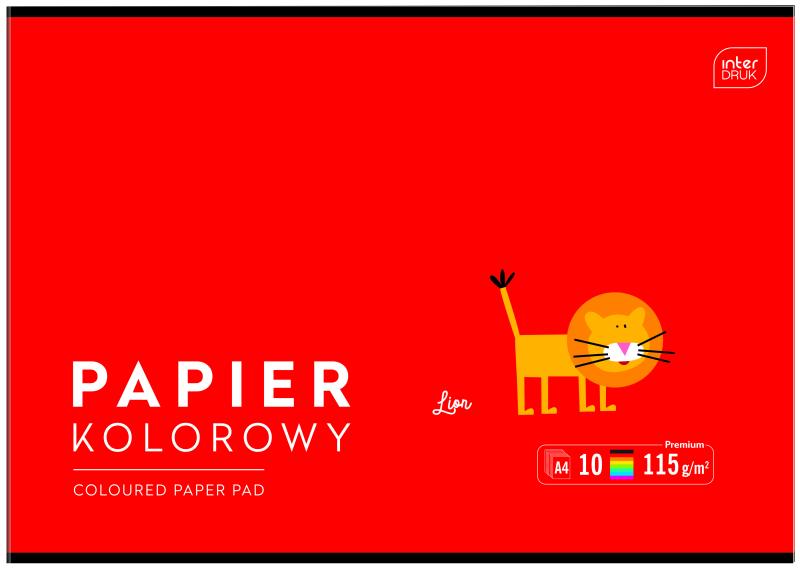 ZESZYT PAPIERÓW KOLOROWYCH A4/10 115G BB KIDS INTERDRUK