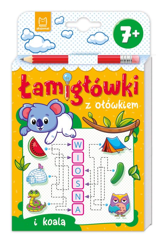 KSIĄŻECZKA ŁAMIGŁÓWKI Z OŁÓWKIEM I KOALĄ OD 7 LAT