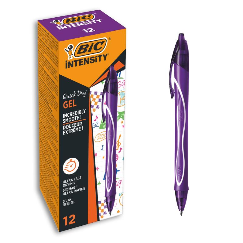 DŁUGOPIS BIC ŻELOWY INT Q/DRY FIOLETOWY BCL B12
