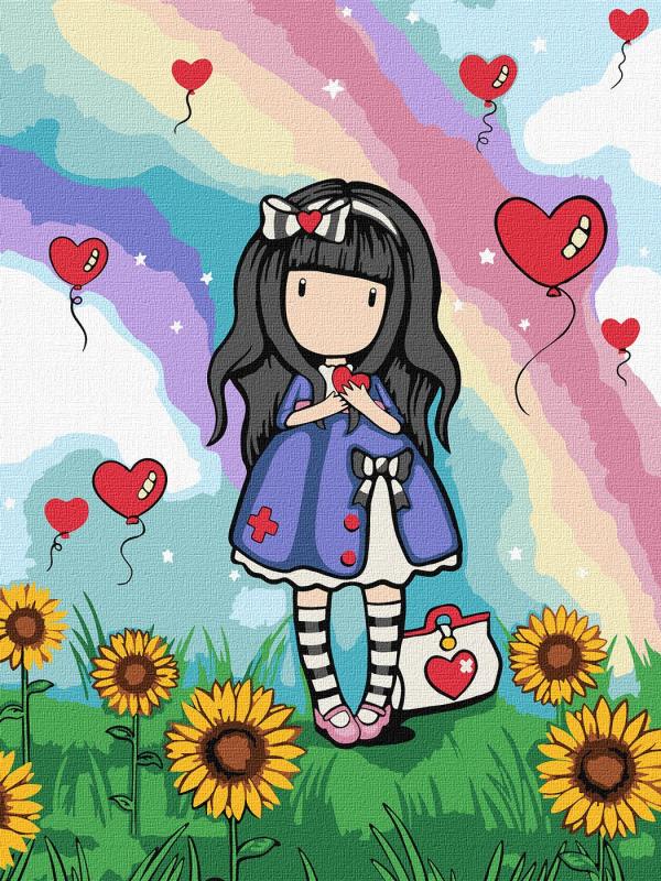 ZESTAW DO MALOWANIA PO NUMERACH KIDS BE KIND TO YOURSELF SANTORO GORJUSS COLLECTION 30X40CM