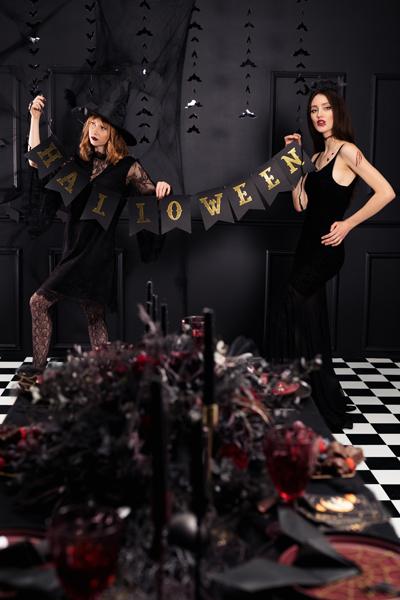 BANER HALLOWEEN CZARNY 20X175CM