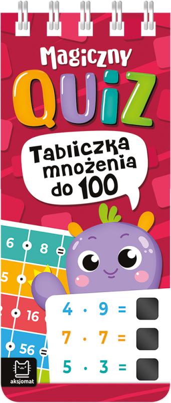 KSIĄŻECZKA MAGICZNY QUIZ TABLICZKA MNOŻENIA DO 100 NA SPIRALI