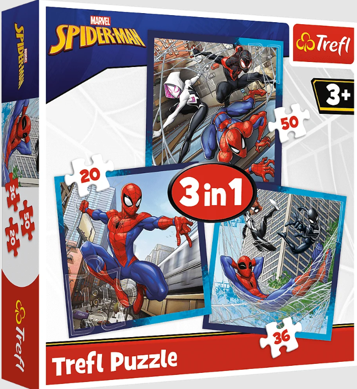 PUZZLE 3W1 TREFL PAJĘCZY PRZYJACIELE SPIDERMAN