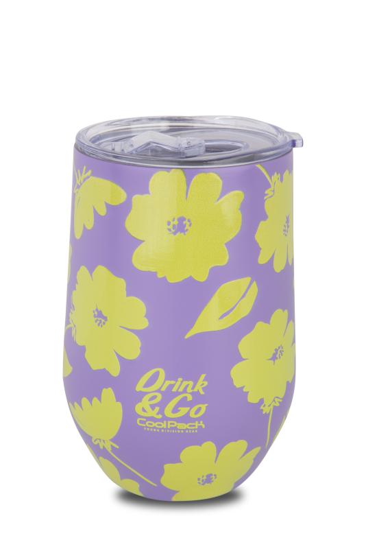 KUBEK TERMICZNY CP COFFEE MUG MISS - 500 ml - FLORES LILA