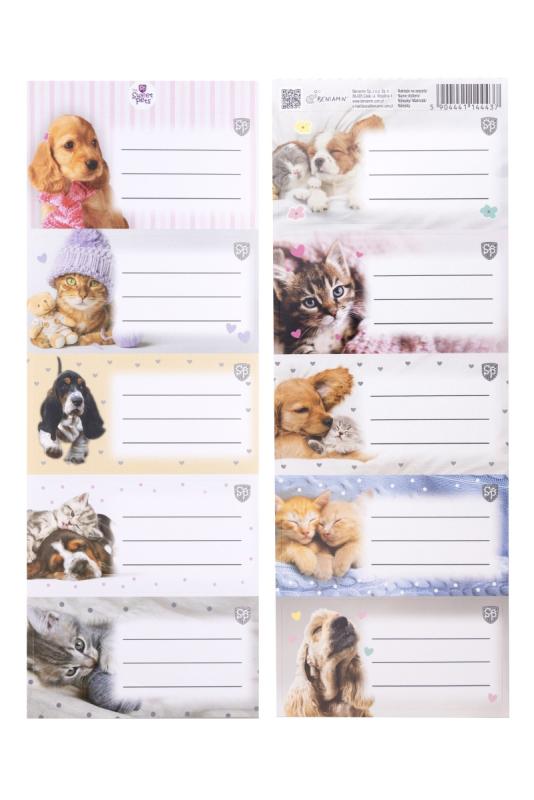 NAKLEJKI NA ZESZYTY PASEK THE SWEET PETS - KIDS