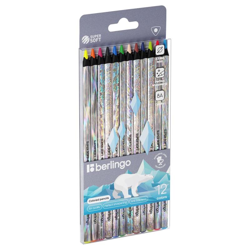KREDKI OŁÓWKOWE12 BERLINGO TRÓJKĄTNE SUPERSOFT STARLIGHT
