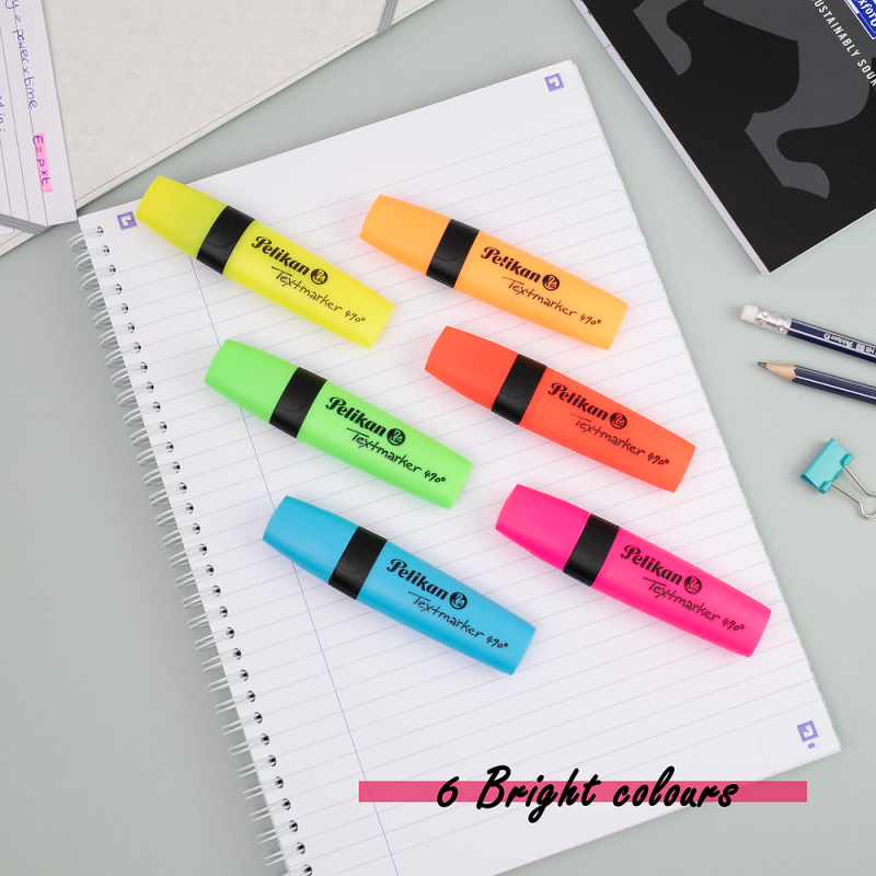 ZAKREŚLACZ PELIKAN 490 6 SZT ETUI