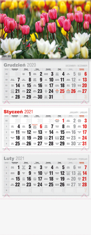 KALENDARZ TRÓJDZIELNY LUX 2027