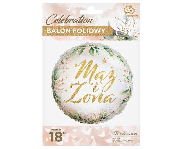 BALON FOLIOWY MĄŻ I ŻONA 18'