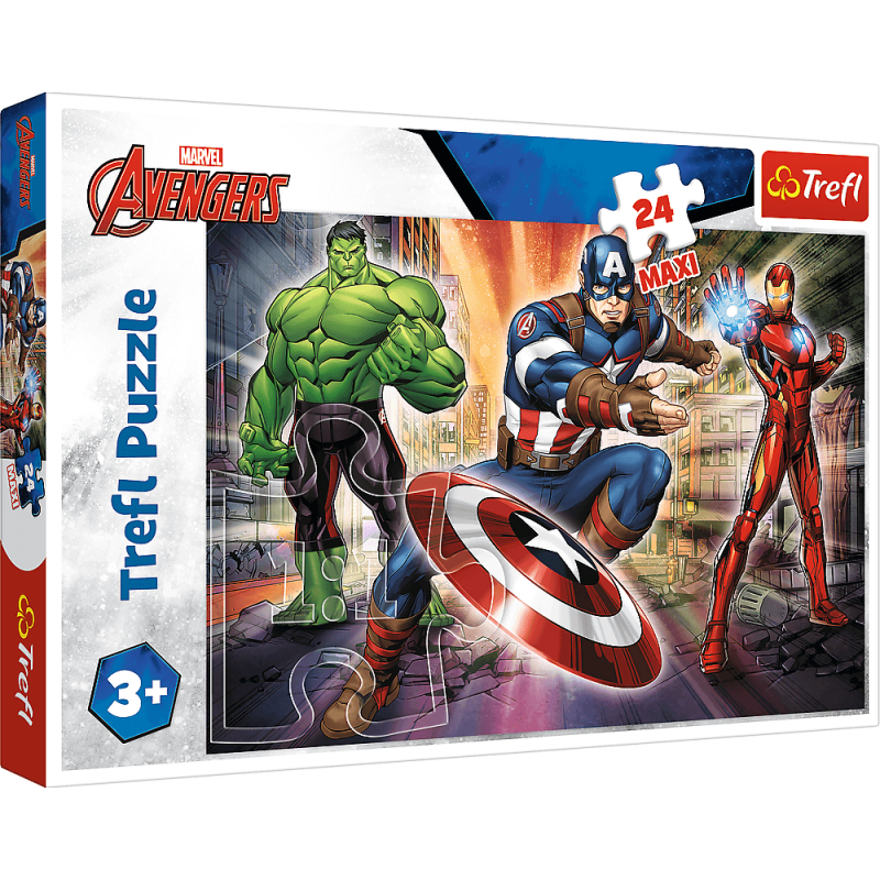 PUZZLE 24 TREFL MAXI W ŚWIECIE AVENGERSÓW