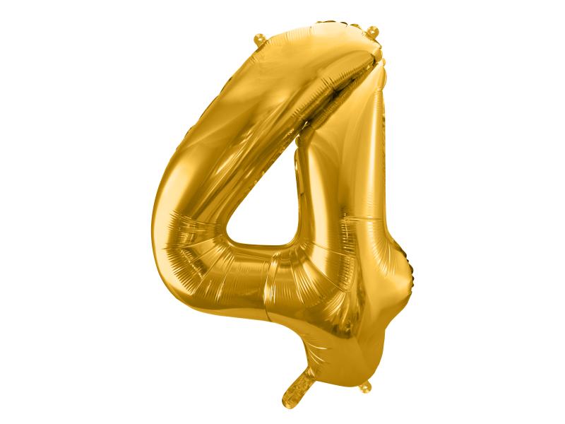 BALON FOLIOWY 4 86CM ZŁOTY