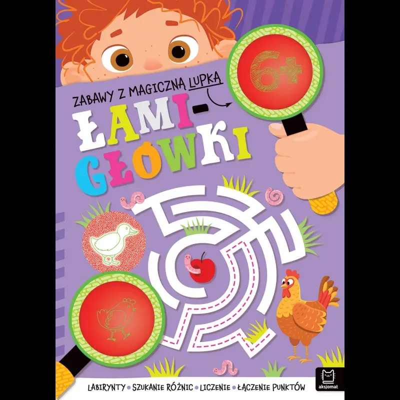 KSIĄŻECZKA ZABAWY Z MAGICZNĄ LUPKĄ.ŁAMIGŁÓWKI 6+