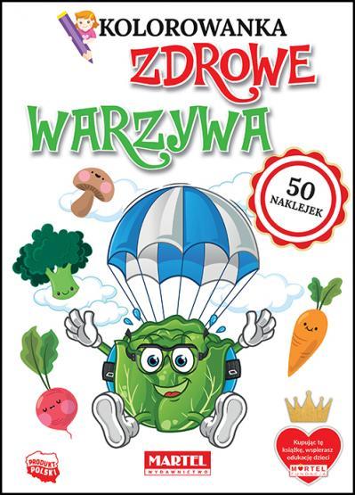 KSIĄŻECZKA KOLOROWANKA ZDROWE WARZYWA Z NAKLEJKAMI