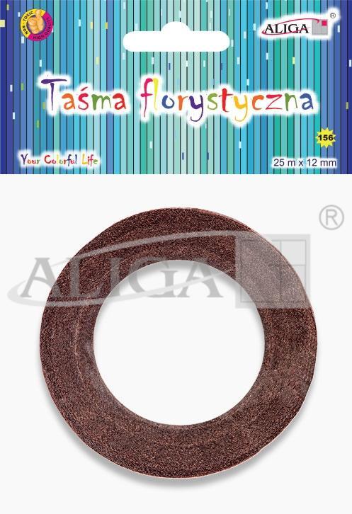 TAŚMA FLORYSTYCZNA MT-1238 BRĄZOWA 12MMX25M