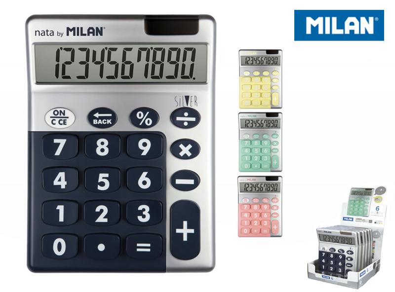 KALKULATORY MILAN 10 POZ SILVER MIX